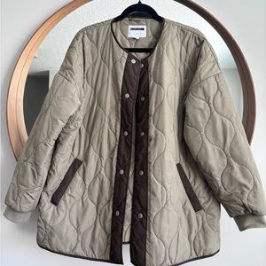 NOISY MAY quilted jacket, olive green